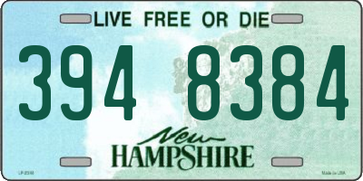 NH license plate 3948384