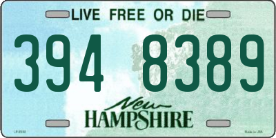 NH license plate 3948389