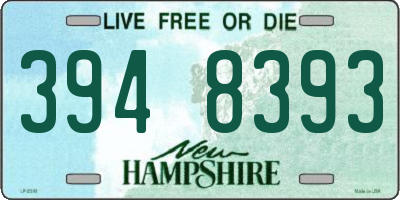 NH license plate 3948393