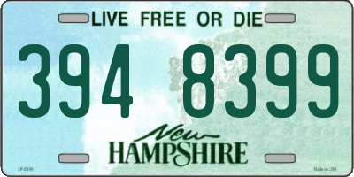 NH license plate 3948399