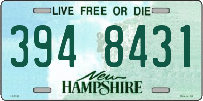 NH license plate 3948431
