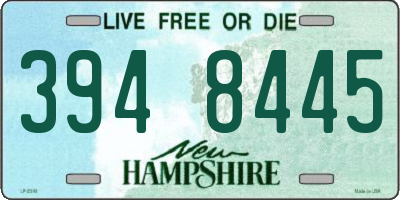 NH license plate 3948445
