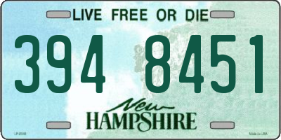 NH license plate 3948451