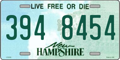 NH license plate 3948454