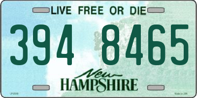 NH license plate 3948465