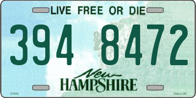 NH license plate 3948472