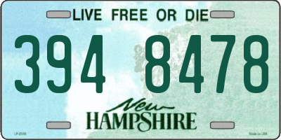 NH license plate 3948478