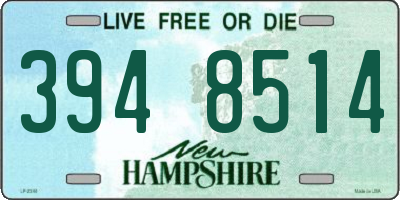 NH license plate 3948514