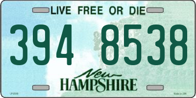 NH license plate 3948538