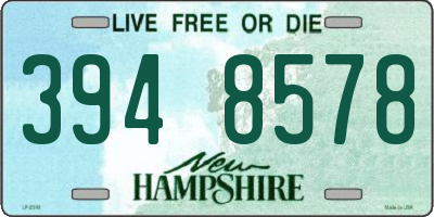 NH license plate 3948578