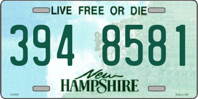 NH license plate 3948581