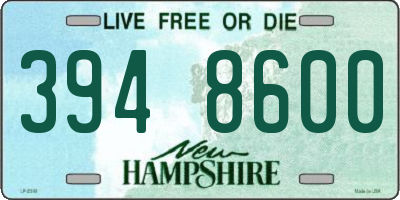 NH license plate 3948600