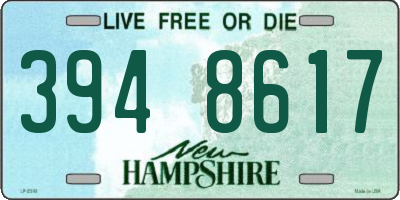 NH license plate 3948617