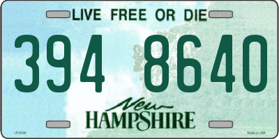 NH license plate 3948640