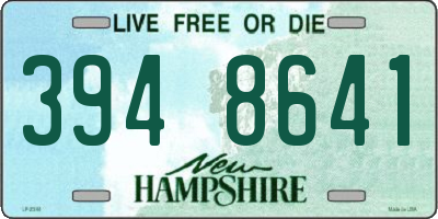 NH license plate 3948641