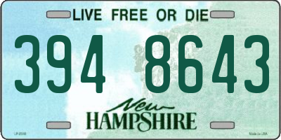 NH license plate 3948643