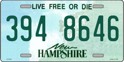 NH license plate 3948646
