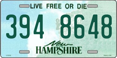 NH license plate 3948648
