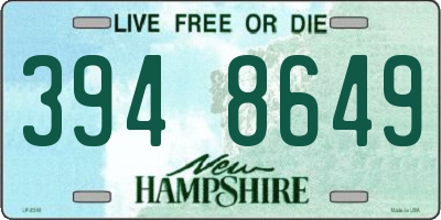 NH license plate 3948649