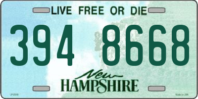 NH license plate 3948668