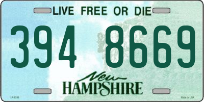 NH license plate 3948669
