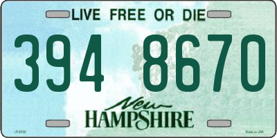 NH license plate 3948670