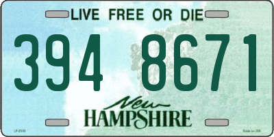 NH license plate 3948671