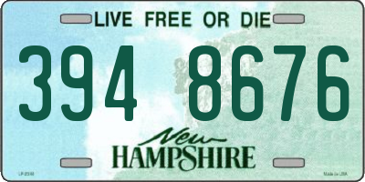 NH license plate 3948676
