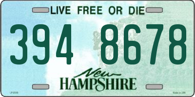 NH license plate 3948678