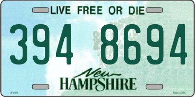 NH license plate 3948694