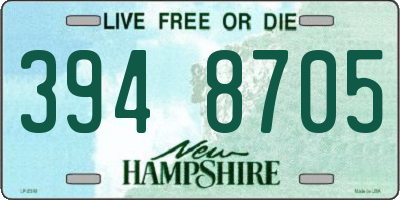 NH license plate 3948705