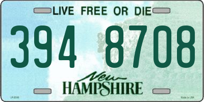 NH license plate 3948708