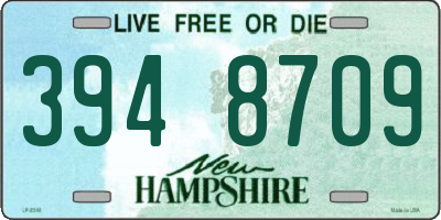 NH license plate 3948709