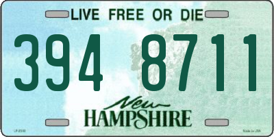 NH license plate 3948711