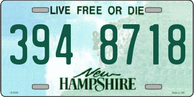 NH license plate 3948718