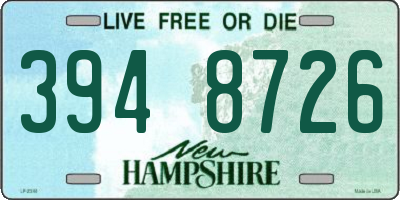 NH license plate 3948726