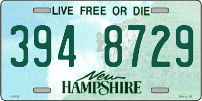 NH license plate 3948729