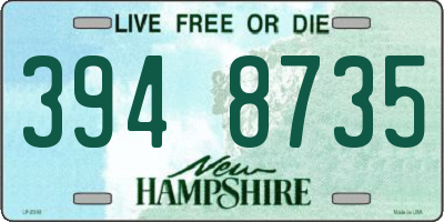 NH license plate 3948735