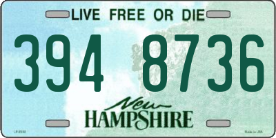 NH license plate 3948736