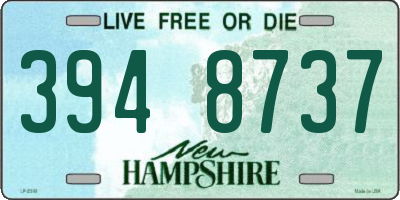 NH license plate 3948737