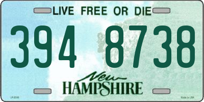 NH license plate 3948738