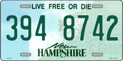 NH license plate 3948742