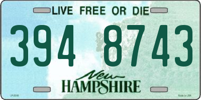 NH license plate 3948743