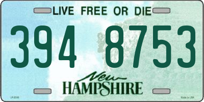 NH license plate 3948753