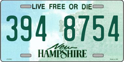 NH license plate 3948754