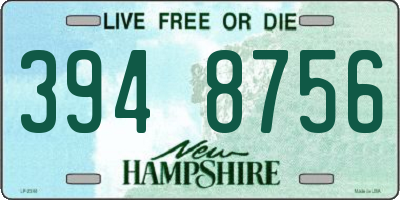 NH license plate 3948756