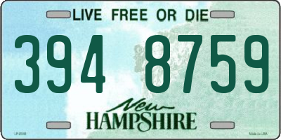NH license plate 3948759