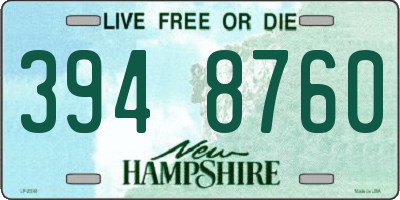 NH license plate 3948760