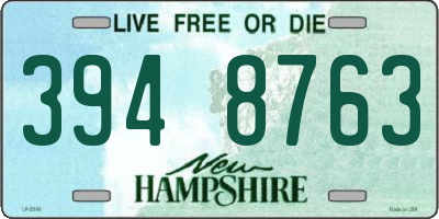 NH license plate 3948763