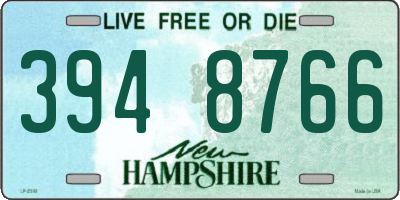 NH license plate 3948766
